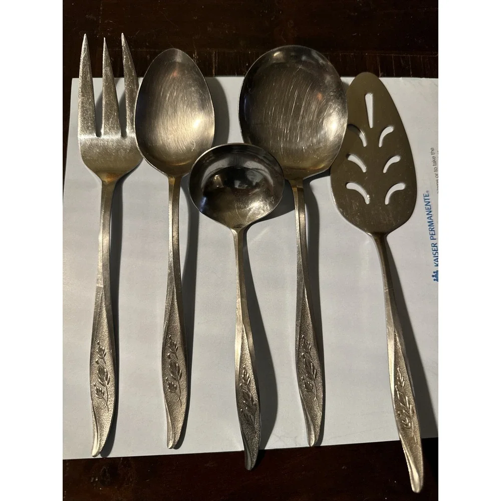 Nasco‎ VASSAR Stainless Steel Flatware Japan 5 Serving Pieces